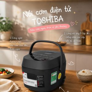 🍚 Nồi Cơm Điện Tử Toshiba RC-10DR5UVN(H) 1L - Nấu Cơm Dẻo Ngon Đa Chức Năng Tiện Lợi