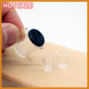 🔥🔥🔥dingdaocunz 1 12 Dollhouse Transparent Kettle Cup Set Doll Home Miniature Kitchen Furniture Accessories Micro Scene Construction Props