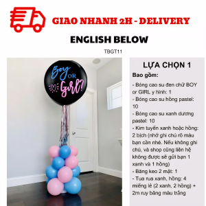 Bộ bong bóng tiệc dự đoán giới tính Gender Reveal TBGT11