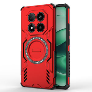 Armor Shockproof Case For Xiaomi Redmi Note 14 Pro 5G 4G Car Magnetic Holder Cover For Redmy Note14 Redmi Note14pro Plus Fundas