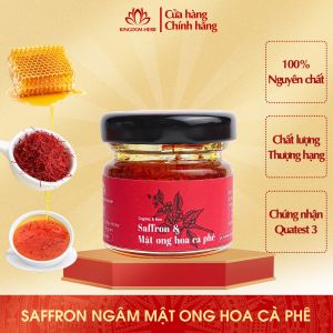 Saffron ngâm mật ong Kingdom Herb chính hãng hộp mẫu thử 40g nhụy hoa nghệ tây mật ong thượng hạng nguyên chất 100%
