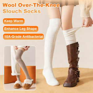 Childrens fall and winter kneehigh socks white stockings cotton socks thick stacked socks