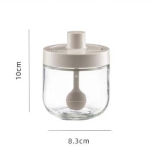 Glass Oil Seasoning Bottle for Soy Sauce Seasoning Spoon Bottle Jar Organizer with Lid Jars Seasoning Bottle Kitchen