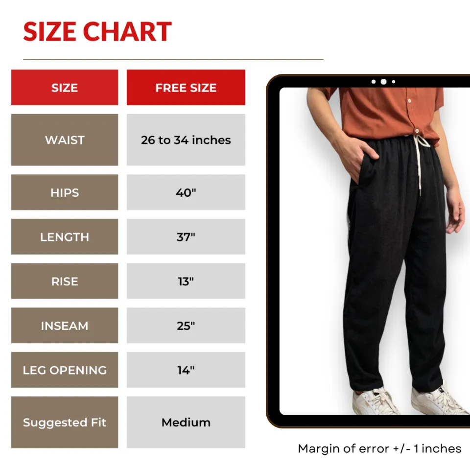 R&P: Drawstring Plain Waffle Knit Pants for Men