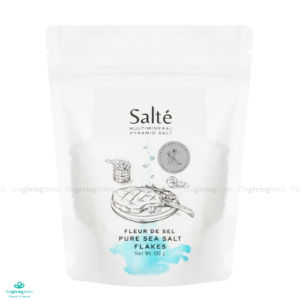 Salte เกล็ดดอกเกลือทะเลพรีเมียม Fleur de Sel ดอกเกลือ เกลือทะเล 100% Pure Sea Salt Flakes เหมาะสำหรับขนมปัง ชิโอะปัง Shio Pan