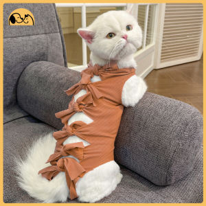 KP ชุดทําหมันแมวสัตว์เลี้ยง รับประทานยาหลังการผ่าตัด หย่านมกางเกงสรีรวิทยาระบายอากาศ ป้องกันการเลีย