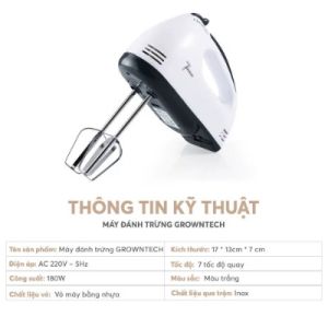 Máy đánh trứng kem bơ cầm tay 7 tốc độ làm bánh G01