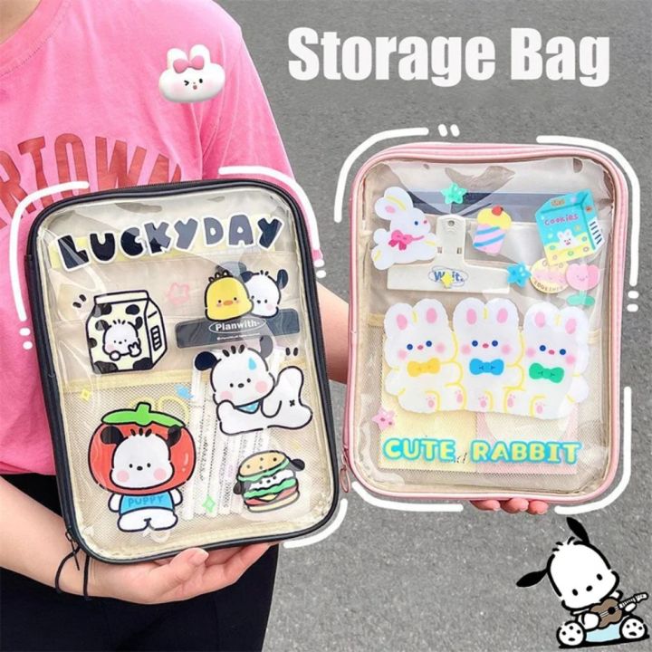 XUANYUAN Cartoon Rabbit Girls Laptop Tablet Sleeves Transparent PVC