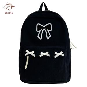 Ba lô thời trang của phụ nữ có tính năng Bowknot giọng và vải vải nhung mềm lý tưởng cho các trường học và đi chơi