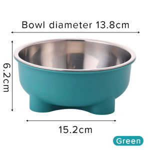 Dog feeder bowl Pet Cat Four legged stainless steel anti slip and anti rust bowl