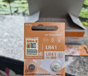 Vỉ 10 viên pin nút LR41 / AG3 /192 / LR 41 Maxell Alkaline 1.5V - Chính hãng