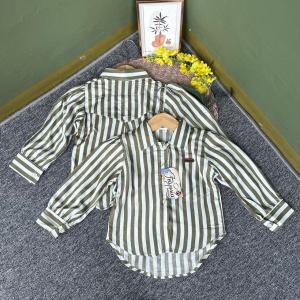 Kemeja Blouse Anak Stripe Perempuan Umur 2-7 Tahun Lengan Panjang Kain Rayon Premium