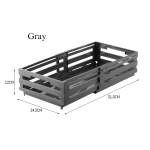 Extendable Storage Basket Retractable Indoor Outdoor Box Space Saver Cabinet Kitchen Tabletop Drawer Snacks Organizer