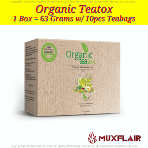 Organic Teatox  Orignal l The Effective Detox Tea l Anti-Parasite l Enhances Digestion l  1 Box 10pcs Teabags l 63 Grams