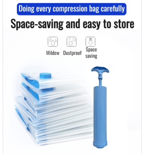 Large transparent vacuum compression bag