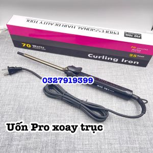 HQ PRO Máy uốn tóc xoay trục size nhỏ 9mm xoăn xù mì xoăn mì tôm chỉnh nhiệt 170-230°C chất liệu gốm ion âm bảo hành 3 tháng