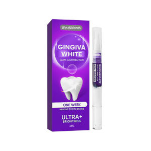 West&Month ปากกาฟอกสีฟัน เจลทําความสะอาดฟัน อำลาฟันเหลือง ขจัดคราบฟัน ทำความสะอาดฟันดำการฟอกสีฟัน ละลายหินปูนฟันลึก หินปูนฟันลดลง คราบหินปูนฟันฟันไวท์เทนนิ่ง 3ml