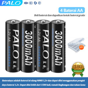 PALO Beston 2A 3A Batu Baterai Battery AA/AAA Charge Cas rechargeable 3000mah/1100mah