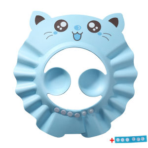 Mũ gội đầu cho bé có chắn nước bảo vệ tai mắt có thể điều chỉnh vòng đầu cho bé từ 0-6 tuổi Y