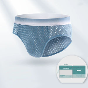 กางเกงขนาดพิเศษตะแกรงผ้าไหมน้ำแข็งกางเกงในชายระบายอากาศได้ดีไล่ระดับสียืดหยุ่นสูงกราฟีนเป้าต้านเชื้อแบคทีเรีย