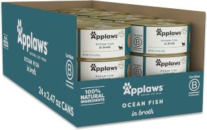 Applaws Natural Wet Cat Food 24 Count Limited Ingredient Canned Wet Cat Food Chicken Breast in Broth 2.47oz Cans