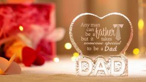 ZHSHWAT Fathers Birthday Day Gifts for Dad,Engraved Crystal Decorations Gift for Dad - Fathers Day & Birthday Gift from Daughter or Son Daddy Keepsake Decor with Unique Artwork
