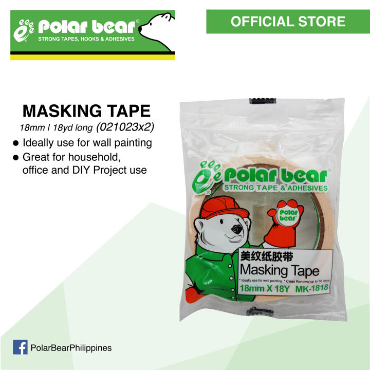 POLAR BEAR Masking Tape 18mm x 18yrd Pack of 2 MK1818 Lazada PH