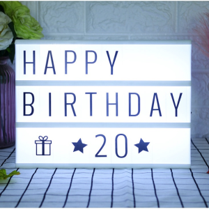 valentines day gift decoration items led message light word box sign board light A4 A5 A6 DIY Led Alphabet Light Cinema Lightbox USB Night Lights for birthday party Christmas wedding proposal Valentine decoration AAA Battery operated with 96pcs black card