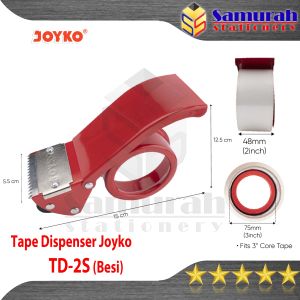 Tape Cutter Joyko TD-2S / Tape Dispenser Besi TD 2S Pemotong Lakban OPP 2 In Cutter Lion SDL 01 2in