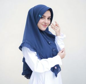 NEW Abika Hijab Khimar Iswara ready Ceruty Baby Doll AB 344 Kerudung Khimar Premium