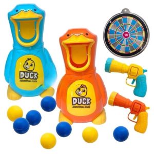 Hungry duck feeding games shooting mainan olahraga anak pistol bola tembak bebek