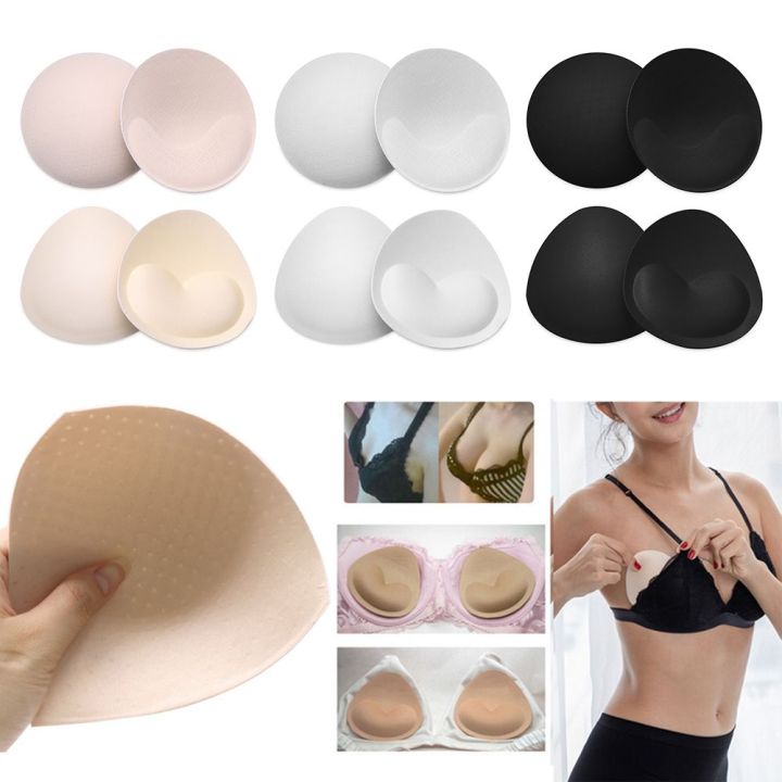 1 Pair Sponge Bra Pads Push Up Breast Enhancer Removeable Bra Padding  Inserts Cups for Swimsuit Bikini Padding