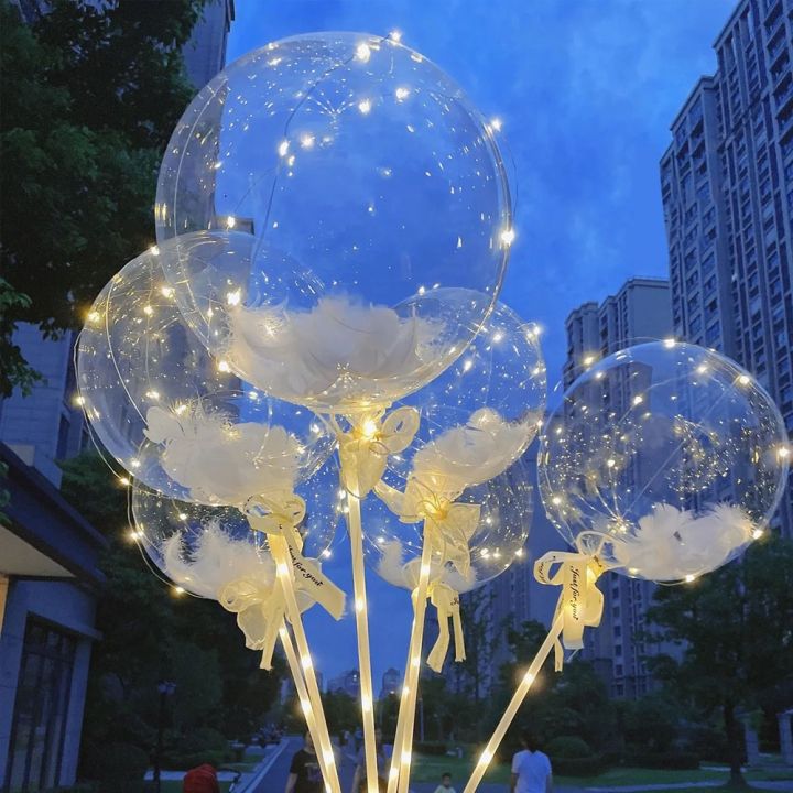 36 Inch Bobo Balloons Bubble Balloons, 8 Pcs Clear Bobo Balloon, Large Transparent...