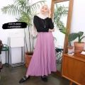 ROK PLISKET PREMIUM HIGHT QUALITY BAHAN TEBAL/ROK SKIRT/ROK PANJANG/ROK KULIAH/ROK TERBARU/BAHAN TEBAL/REMPEL BESAR-BESAR/ROK KLOK/BAWAHAN MUSLIM. 