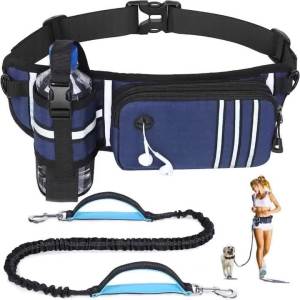 Hands Free Dog Leash with Kettle Fanny Pack Reflective Dog Rope Cat Dog Running Fitness Mobile Waist Bag for Walking Hiking2026