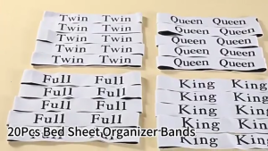 ผ้ารัดผ้าปูที่นอนสายรัดเสื้อผ้ายืดได้4ชิ้นผ้าสายมัดรัดผ้านวมแถบป้าย