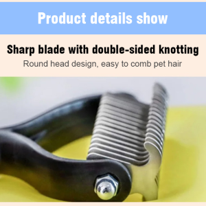 Pet Grooming Brush Year-Round for All Ages Pet Owners Cats and Dogs Non-Slip Grip Quick Detangling Blade Head