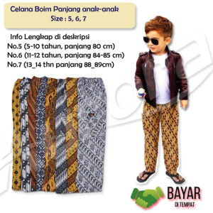 Celana Boim Anak Pangsi anak Betawi / celana batik panjang 7-14 tahun Size 567-Aurora Store (COD)