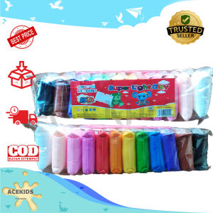 Mainan claydoh plastisin polymer clay/ lilin playclay 1 set isi 12 warna plastisin untuk dibentuk bentuk banyak warna variasi warna