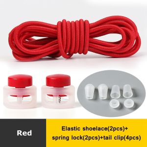 1คู่ไม่มีผูกเชือกผูกรองเท้ายืดหยุ่นเชือกผูกรองเท้ารอบกดฤดูใบไม้ผลิล็อคขี้เกียจรองเท้าลูกไม้ที่ใช้สำหรับรองเท้าผ้าใบเชือกผูกรองเท้าโดยไม่ต้องผูก