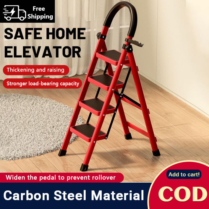 FIDEDI Ladder home aluminum alloy folding step ladder 3/4/5/6 steps