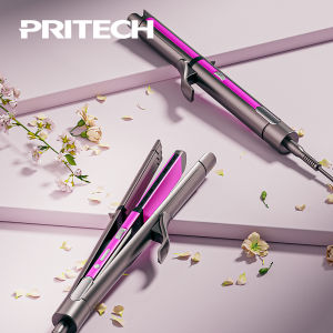 Pritech ข้ามพรมแดน USB ไร้สายชาร์จเครื่องหนีบผมตรงเครื่องหนีบผมแบบสองในหนึ่งเดียว