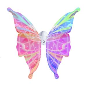 Kids Moveable Butterfly Wing Toy With Music and LED Light Girls Princess Costume Elf Wing For Holiday Festival Event