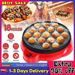 【Ready Stock Manila】18 Holes Takoyaki Grill Pan Electric Octopus Ball Maker Stove Cooking Plate 650W