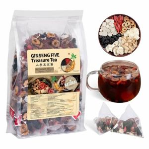 【SG Stock】Kidney Tea Formula Ginseng FiveTreasure Tea Organic Cleanse Tea Traditional Health