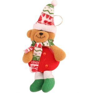 MAOMEI Santa Claus Snowman Elk Bear Party Supplies Soft Hanging Plush Decorative Christmas Pendant Toy Doll Christmas Tree Decoration Ornaments
