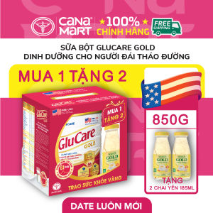 Sữa bột Nutricare Glucare Gold dinh dưỡng cho người tiểu đường (850g)