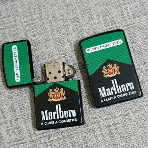 Hột Quẹt Xăng Đá Bật Lửa Zippo MARB0R0 Xanh Lá Sơn Tĩnh Điện ( Tặng Đá Bấc )