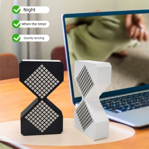 GAOSU Adjustment Electronic Timer Intelligent Brightness 3D Hourglass Ornament Portable Timing Night Light Birthday Gift