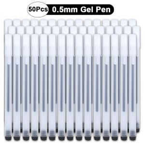 Whosleale ballpen set muji style Gel Pens Black 50pcs Ball Pen with Refills 0.5mm sign pen